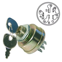 Contacteur a clé 5 bornes -...